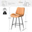 Tabouret de comptoir en similicuir H 38,58 po -857852143-846664684