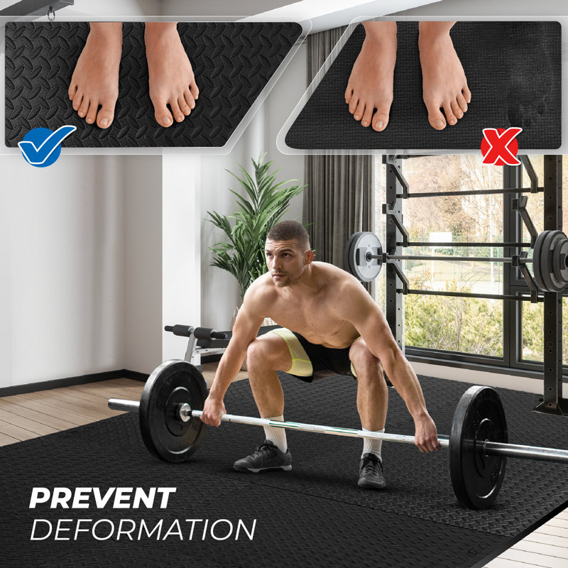 Blue 12-Square Feet Interlocking EVA Foam Exercise Mats