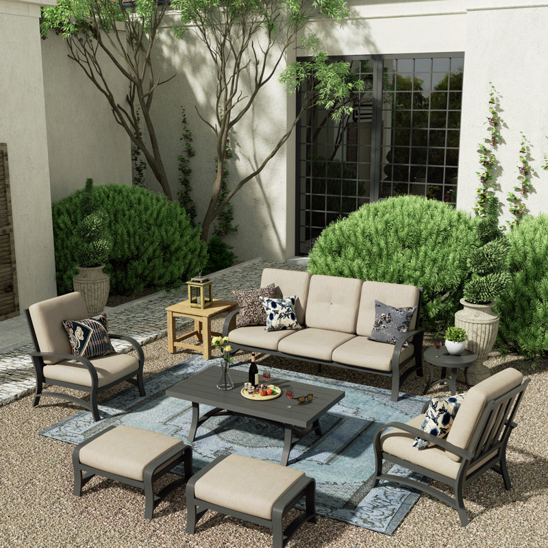 Chamber 7 Pieces Sofa Seating Group with Sunbrella® Cushions