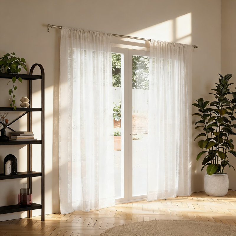 Ensemble de tringle à rideaux réglable de conception moderne - comprend des faîteaux, des supports et de la quincaillerie pour une installation facile
