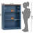 43" Tall Farmhouse Bookshelf Set-1980560211-1986235048