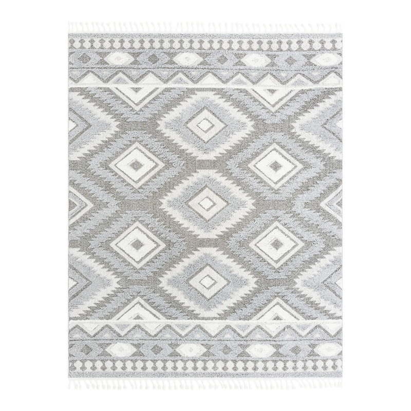 Jerris Geometric Indoor Rug, Rectangle 7'10" x 10'