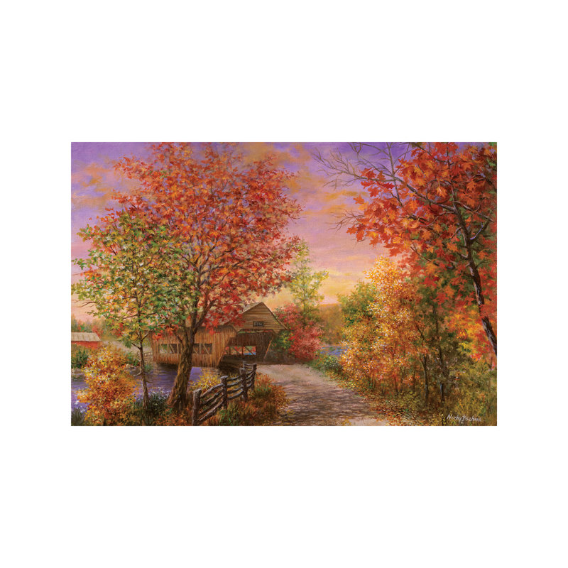 Autumn's Colour Of Fashion by Nicky Boehme - Painting on Canvas, 101.6 cm H x 66.04 cm W x 1.91 cm D, No Frame