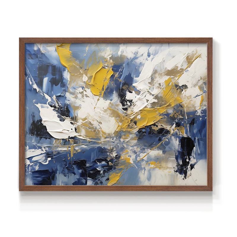 Abstrait, série CXLVI, reproduction encadrée, H 16 po x l 20 po, Noyer