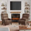Fauteuil en similicuir avec dossier inclinable
