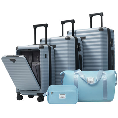 Luggage Sets 5 Piece with Front Opening