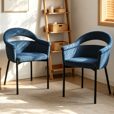 48cm H Linen Upholstered Side Chair