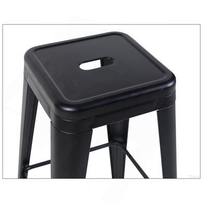 Tabouret à hauteur de comptoir 24 po, ensemble de 4 tabourets de bar en métal sans dossier, empilable, amovible et facile à assembler, pour économiser de l'espace pour un îlot de cuisine / bar / café / salle à manger (vert émeraude)