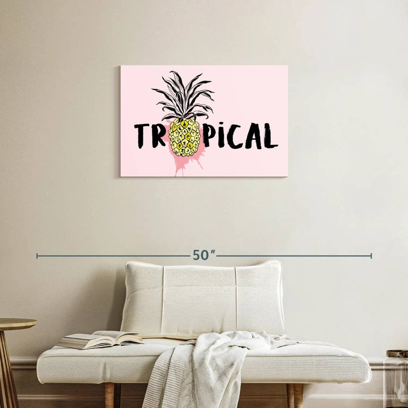 Yarlin Pineapple Typography, 20" H x 30" W