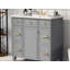 Ensemble de meuble-lavabo de salle de bain avec comptoir d'évier, lavabo simple, assemblage facile-97827504