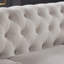 Canapé Chesterfield en tissu beige