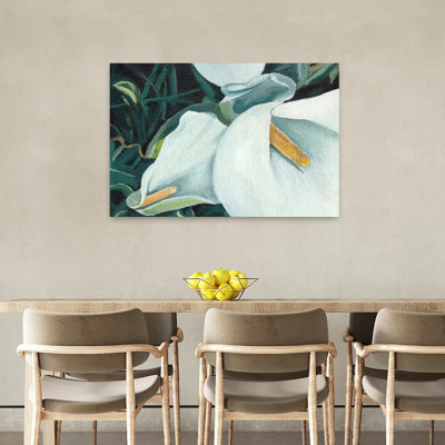 Contemporary Art Contemporary Lily Flower Plant Art by Viccy Wanliss - Wrapped Canvas Print
