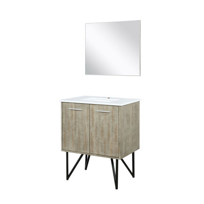 Bath Vanity 30 In. W X 20 In. D, Cultured Marble Top And 28 In. Mirror