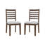 Ensemble 2 pièces de chaises de salle à manger de style campagnard, chaises de salle à manger rembourrées avec dossier haut, chaises sans accoudoirs classiques pour la cuisine-398149519-398149518