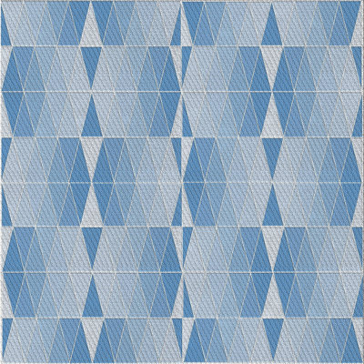 Tapis bleu/blanc cassé à motif