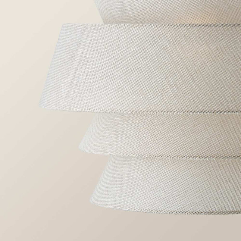 Malachi 33cm H Linen Blend Drum Pendant Shade ( Slip-On ), Cream