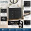 Meuble-lavabo simple de 91 cm (36 po) avec comptoir et rangement multifonctionnel, noir-1244077770