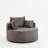 50“ Wide Compression Modern Round Corduroy Barrel Chair With Channel Tufting-2106447561
