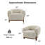 Ensemble de 2 chaises d'appoint modernes rembourrées avec pieds en bois massif et fauteuil tonneau en tissu-131456216