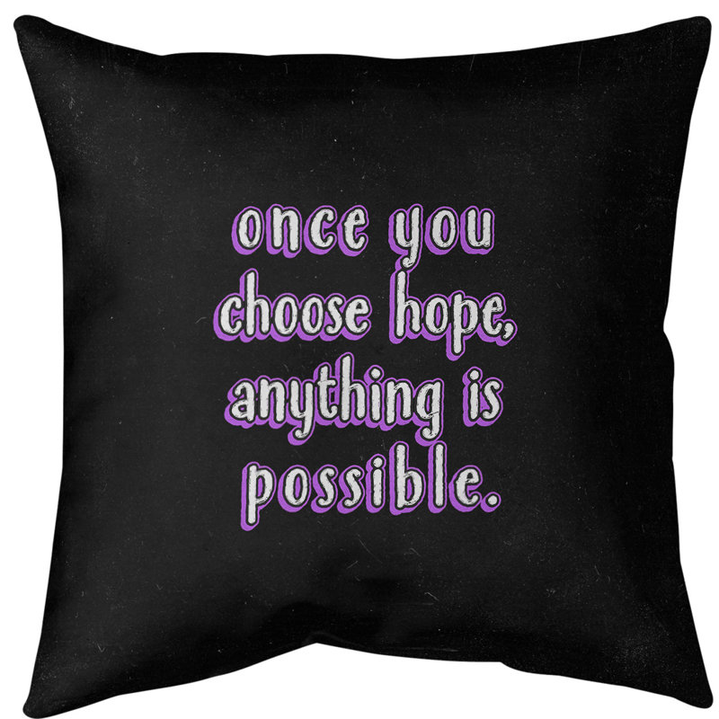 Coussin de sol choisissez Hope, Mauve, H 36 po x l 36 po