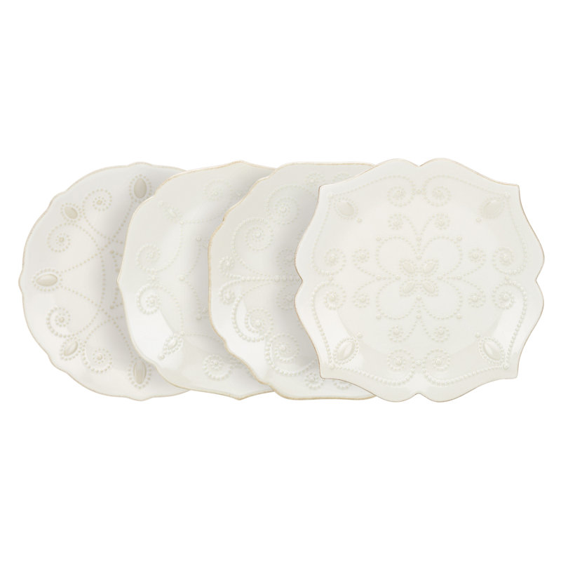 Ensemble d'assiettes de présentation 7,5 po French Perle, Blanc