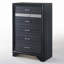 Commode 5 tiroirs Naima, finition noire