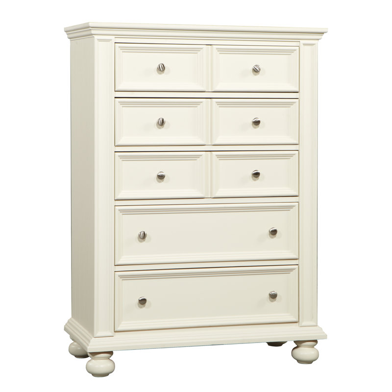 38'' W 5 - Drawer Dresser, White