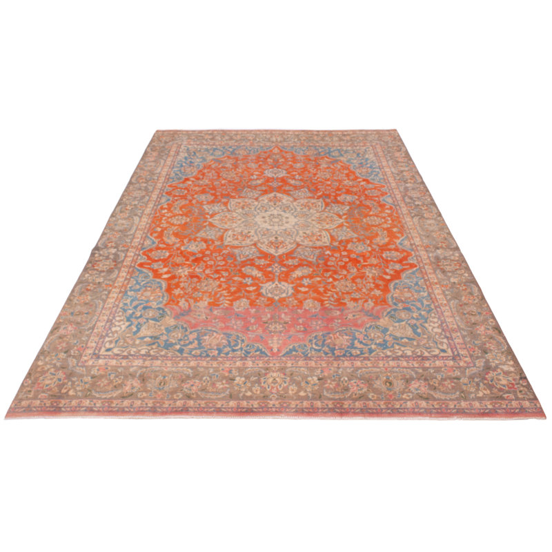 Tapis unique en laine de 8 pi 8 po x 12 pi 10 po des années 1990