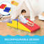 Jeu de rampe d'escalade en mousse multicolore 2 pièces, équipement pour enfants d'âge préscolaire sécuritaire pour les enfants de 18 ans et plus, formation douce et sécuritaire