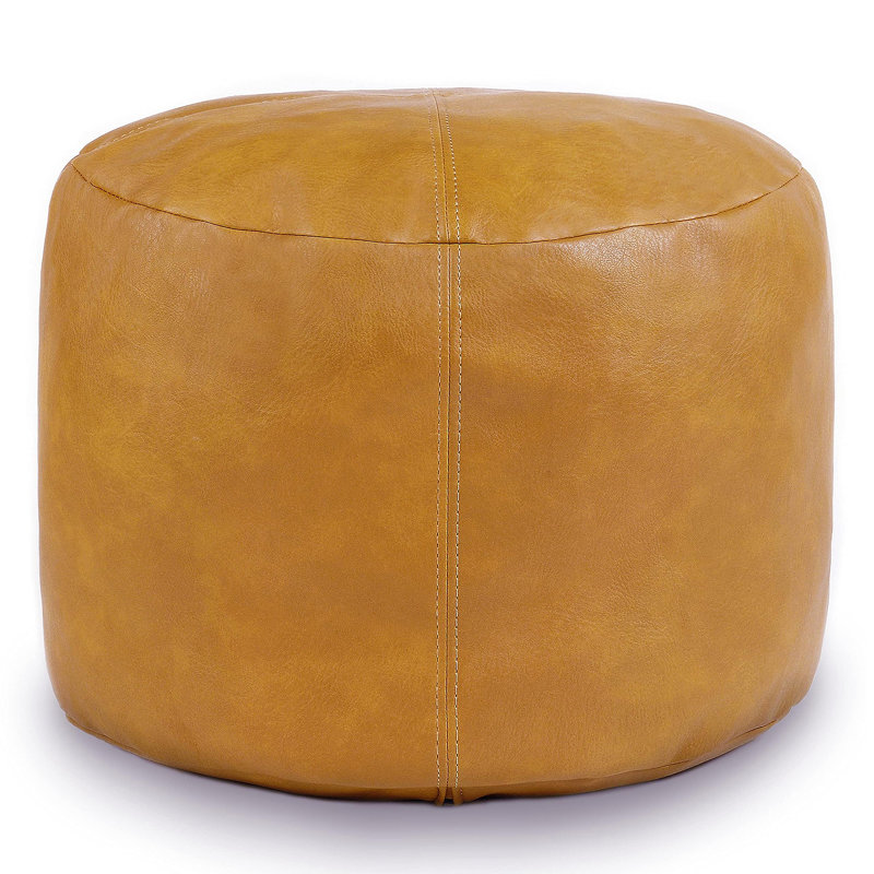 Housse de pouf non rembourrée seulement, Jaune