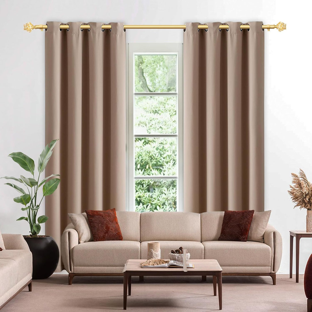 80cm Straight Tension Shower Curtain Pole & Hook Set