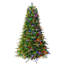 Sapin de Noël Everwood de 2,3 m entièrement floqué avec lumières DEL et support en métal