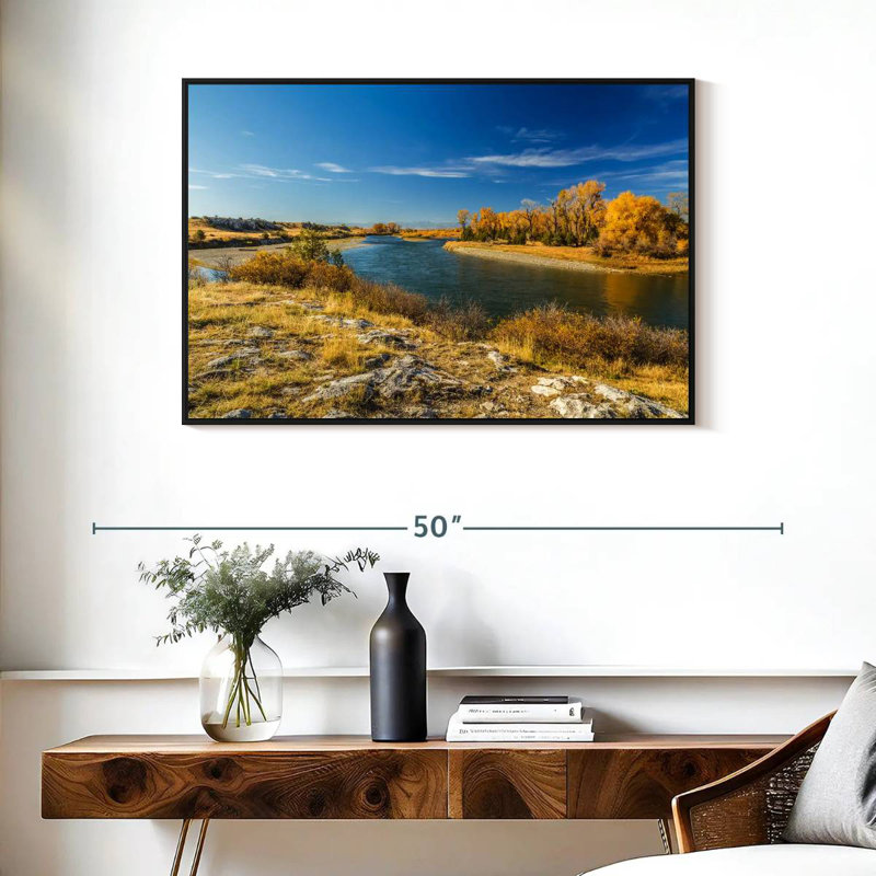 Missouri River Trail, Cadre flottant noir, 37 po x 25 po