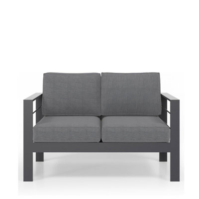 50" Modern Outdoor Loveseat with Cushions