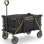 Chariot de plage pliable Gorilla Carts 7 cubes avec lit surdimensionné, noir