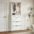 Versatile Shoe Cabinet with Multiple Compartments and Hanger for Efficient Storage-442588706