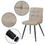 Chaise d'appoint rembourrée en velours Girton-885659794