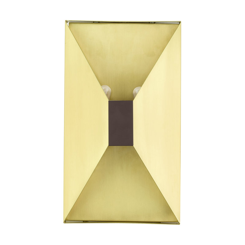 Engela Flush Mounted Sconce, Satin Brass