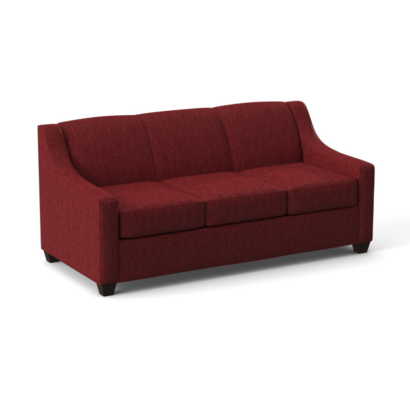 Phillips 76" Sofa Bed with Reversible Cushions, Dorset Cherry, Innerspring, Cafelle
