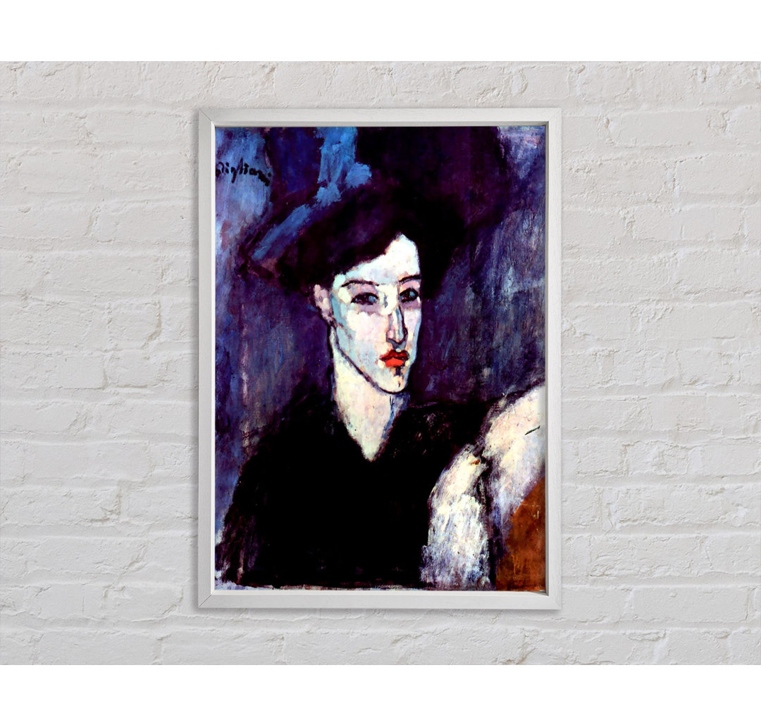 Die Jüdin von Amedeo Modigliani - Einzelbildrahmen Kunstdrucke auf Leinwand