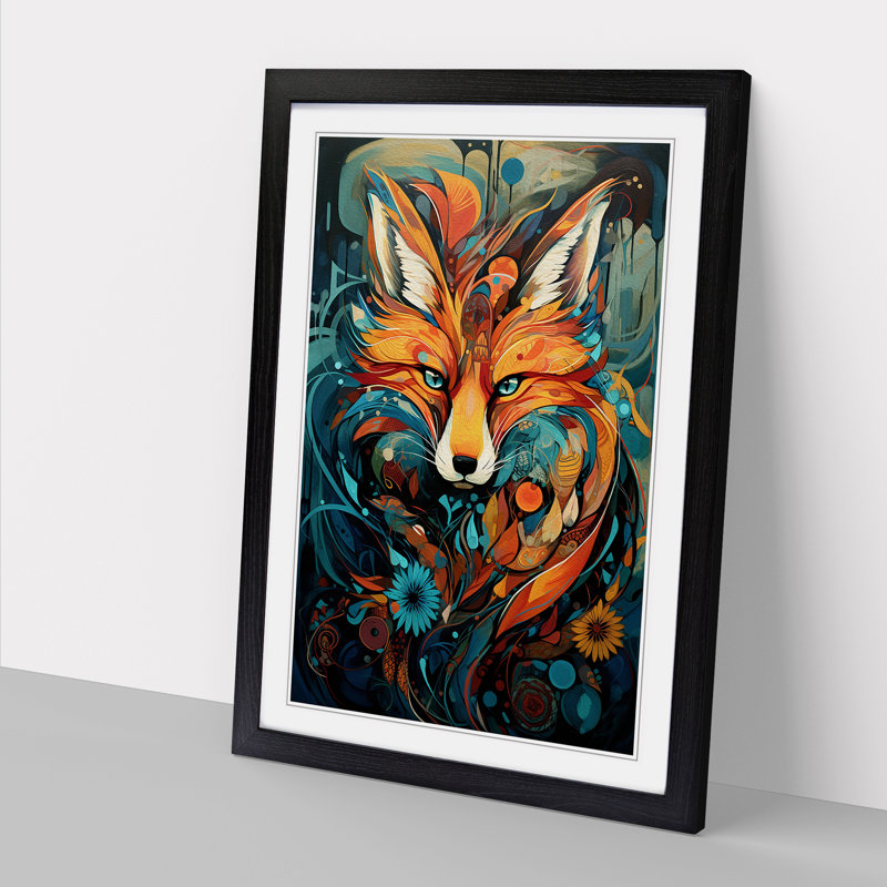 Single Picture Frame Print on Wood, 34cm H x 25cm W, Black Framed