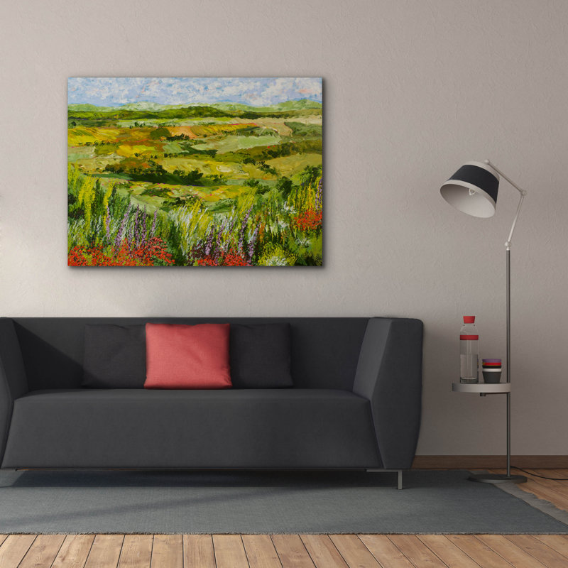  «Flower Gate» par Allan Friedlander, art mural sur toile, 54 po x 40 po, H 40 po x l 54 po