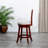 30" Bar Height X-Back Swivel Stool, Cherry Finish, Beige Fabric Seat-3364889-3364893