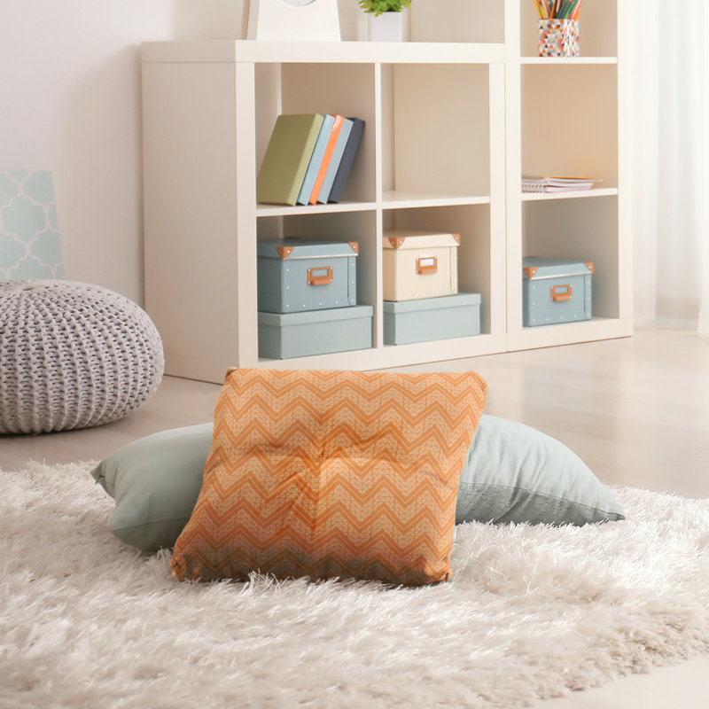 Coussin Rhonda Cheval, 30 po x 30 po, Orange foncé