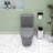 One-Piece Toilet, 1.1/1.60 GPF Water-Efficient Dual-Flush Elongated Comfort Height Floor Mounted,Standard-Size Toilet With  Soft Closing Seat Included In Light Grey-121606717