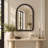 Marlowe 24X36 Arch Beaded Wall Mirror-136024692-136024689-136024693
