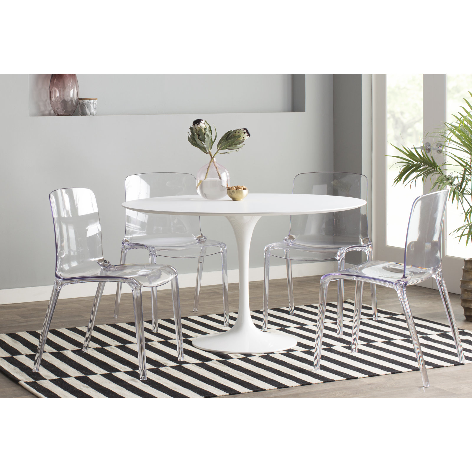 Lade Dining Chair, Clear, Set of 4