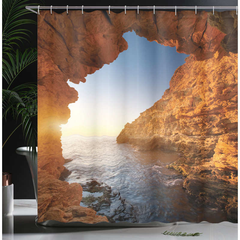 Shower Curtain with Hooks Included, 75"H x 69"W