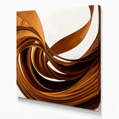 Gradient abstrait 56, art mural sur toile brune