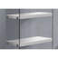 Bibliothèque, bibliothèque, étagère, 5 niveaux, H 60 po, bureau, chambre à coucher, verre trempé, blanc brillant, transparent-124374072